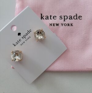 kate spade Gold and Clear Crystal Earrings